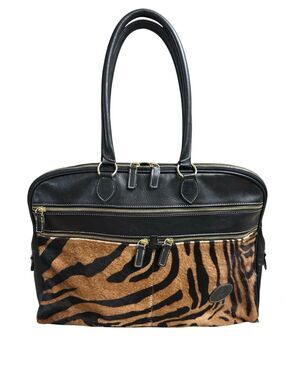 Terrida Venezia Tangaroa Italian Leather Zebra Calf Hair Tote Bag
